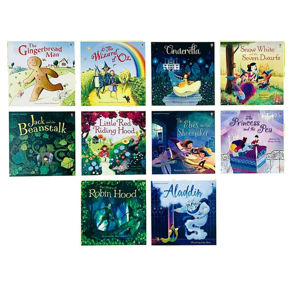 Fairytale Classics 10 Picture Flat Children Books Collection Set