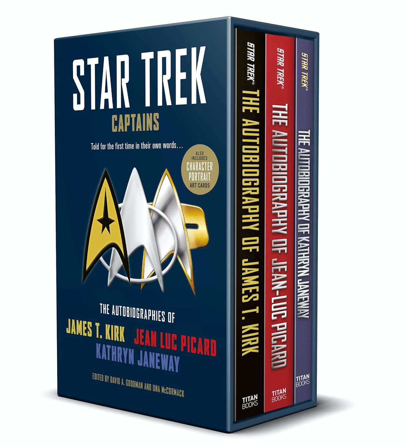 Star Trek Captains Autobiographies 3 Books Set by Una McCormack (James T. Kirk, Jean-Luc Picard, Kathryn Janeway) - Lets Buy Books