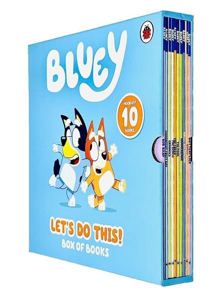 Bluey Let's Do This! Box of Books 10 Books Collection Box Set (Butterflies, Bingo) - Lets Buy Books