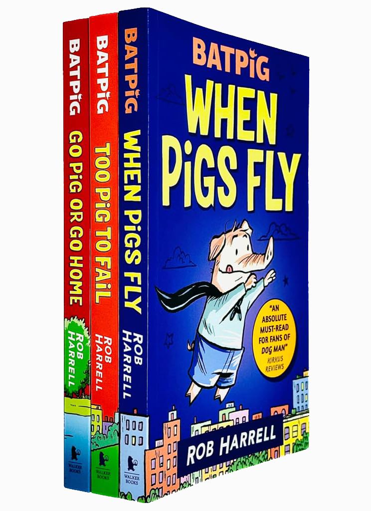 A Batpig Series 3 Books Collection Set By Rob Harrell (When Pigs Fly, Too Pig to Fail) - Lets Buy Books