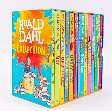 Roald Dahl Collection 16 Books Box Set (Matilda, Going Solo, Fantastic Mr Fox, Magic Finger) - Lets Buy Books