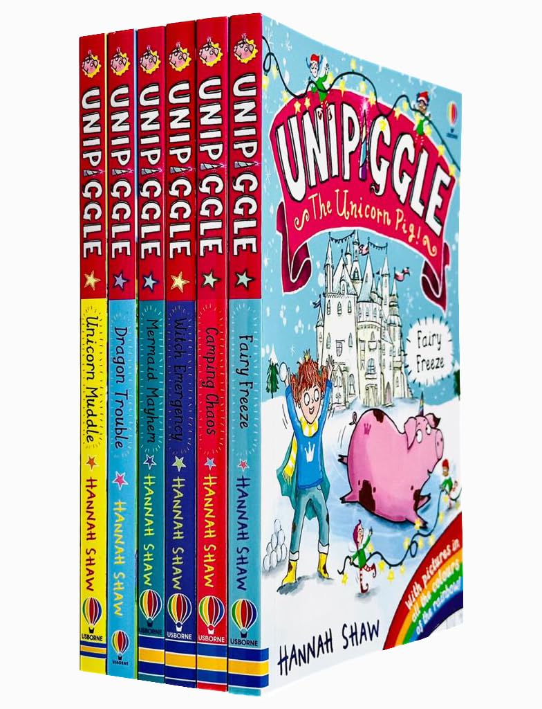 Unipiggle the Unicorn Pig Series 6 Books Collection Set by Hannah Shaw (Unicorn Muddle) - Lets Buy Books