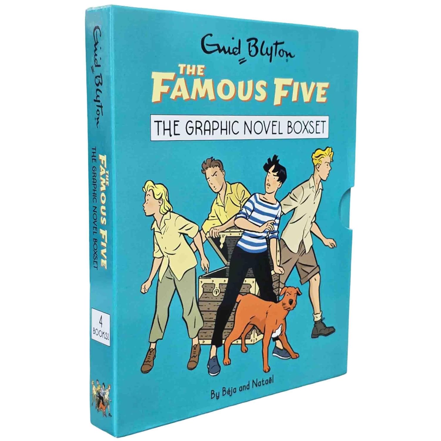 The Famous Five Graphic Novel 4 Books Collection Box Set By Enid Blyton(Five Go to Smuggler's Top, Five Run Away Together, Five Run Adventuring Again & Five on a Treasure Island) - Lets Buy Books