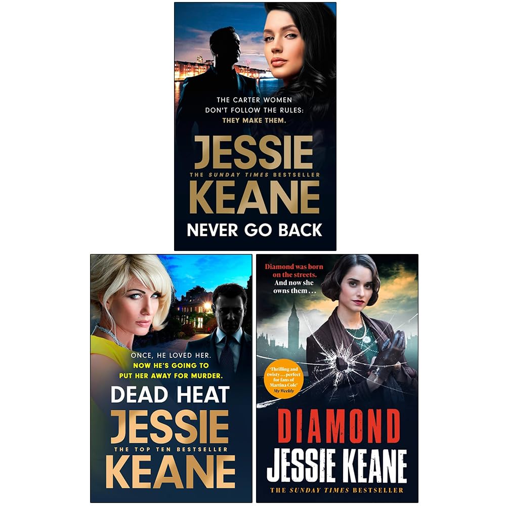 Jessie Keane 3 Books Collection Set(Never Go Back, Dead Heat & Diamond) - Lets Buy Books