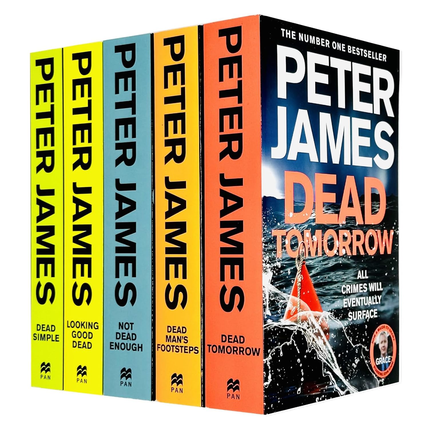 Roy Grace Series Books 1-5 Collection Set by Peter James (Dead Simple, Looking Good Dead, Not Dead Enough, Dead Man's Footsteps, Dead Tomorrow) - Lets Buy Books