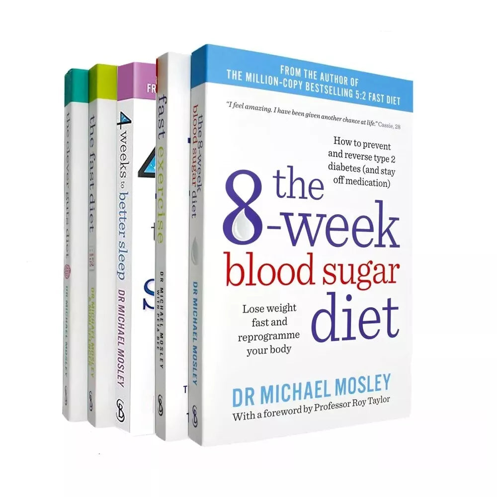 Dr Michael Mosley Collection 5 Books Set (The 8-Week Blood Sugar Diet, Fast Asleep) - Lets Buy Books