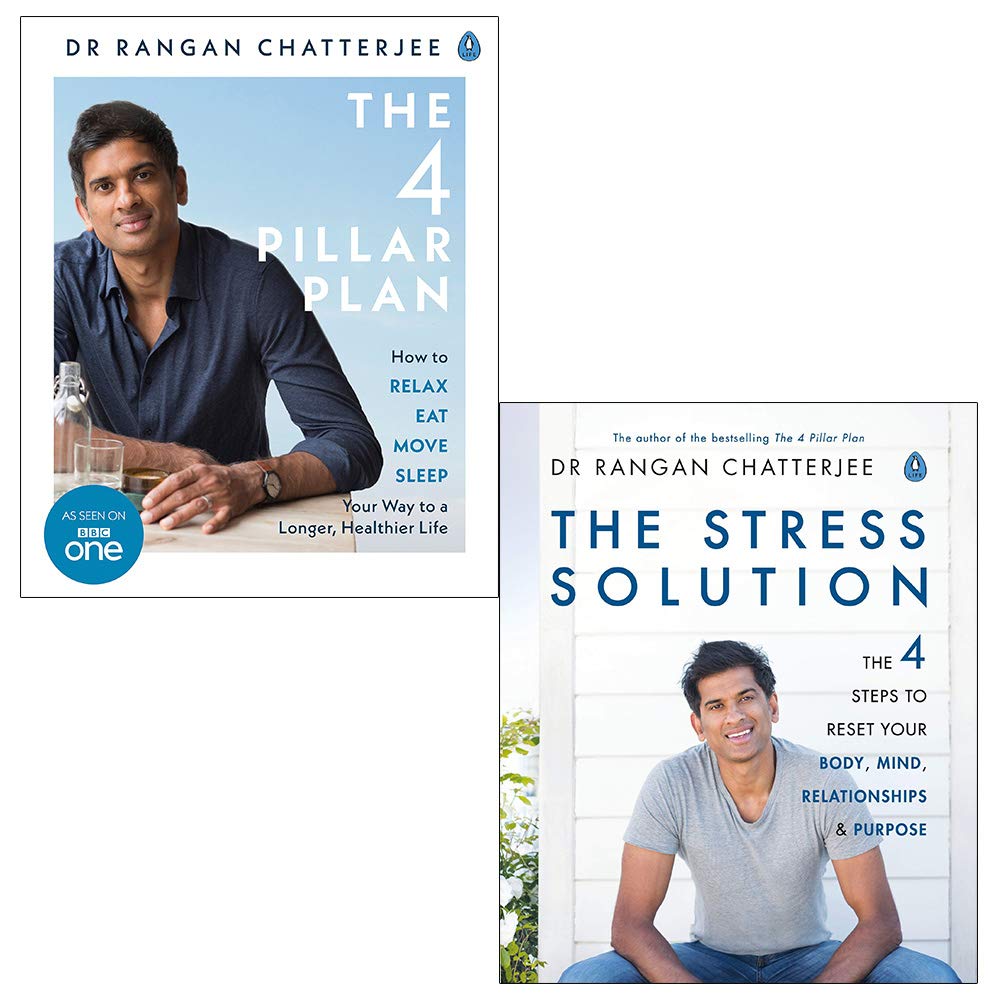 Rangan Chatterjee 2 Books Collection Set (The Stress Solution & The 4 Pillar Plan) - Lets Buy Books