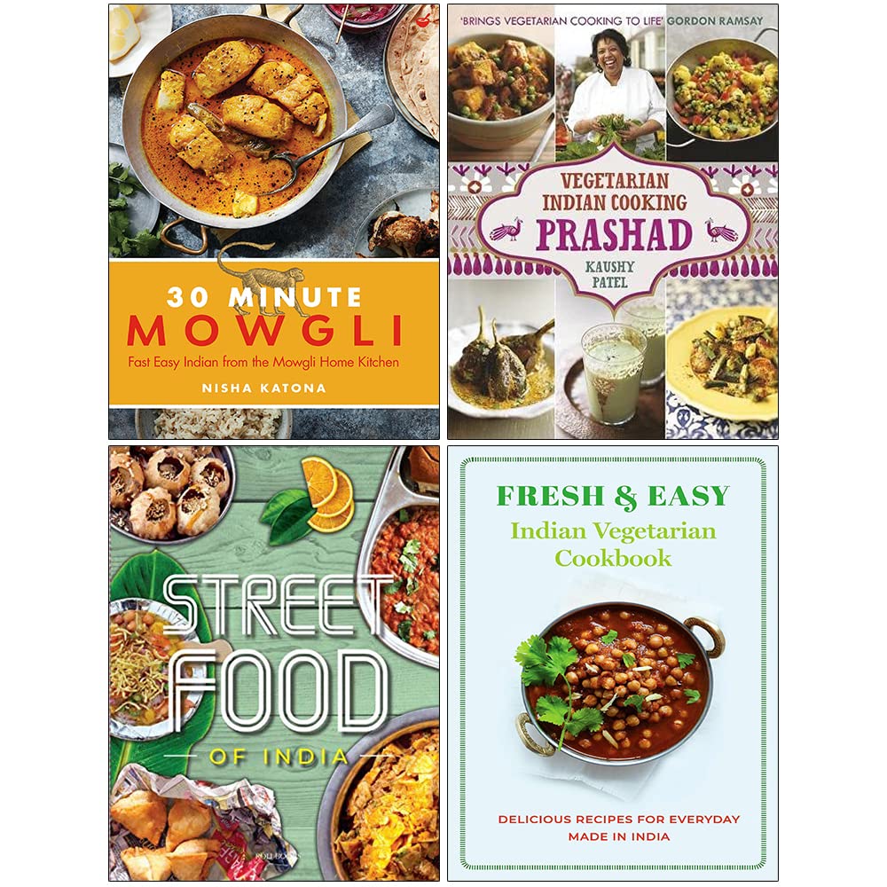 30 Minute Mowgli, Indian Cooking Prashad, 4 Books Collection Set Fresh & Easy Indian - Lets Buy Books