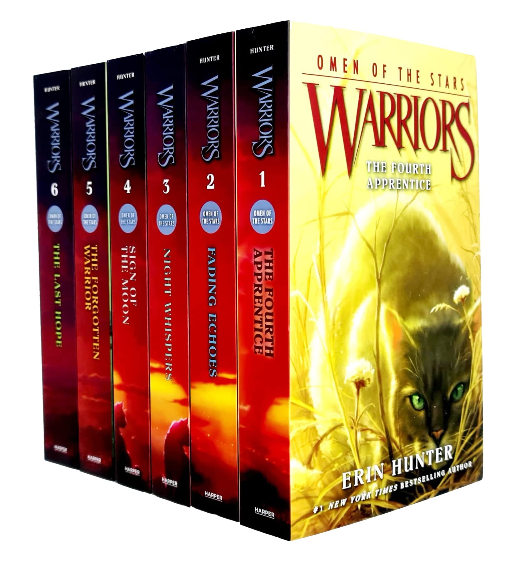 Warrior Cats Series 4 Omen Of The Stars Books 1 - 6 Collection Set by Erin Hunter - Lets Buy Books