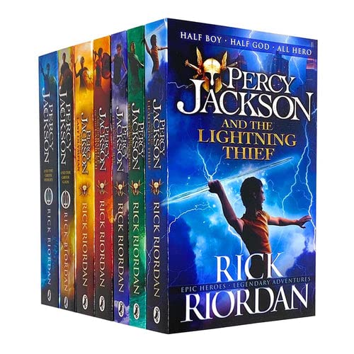 Percy Jackson Series Books 1-7 Collection Set by Rick Riordan (Lightning Thief, Greek Gods) - Lets Buy Books