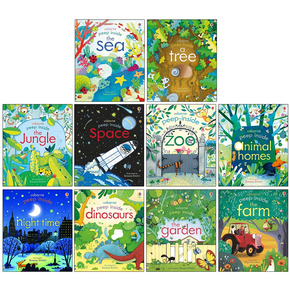 Usborne Peep Inside Collection 10 Books Set (Peep Inside a Tree) Paperback - Lets Buy Books