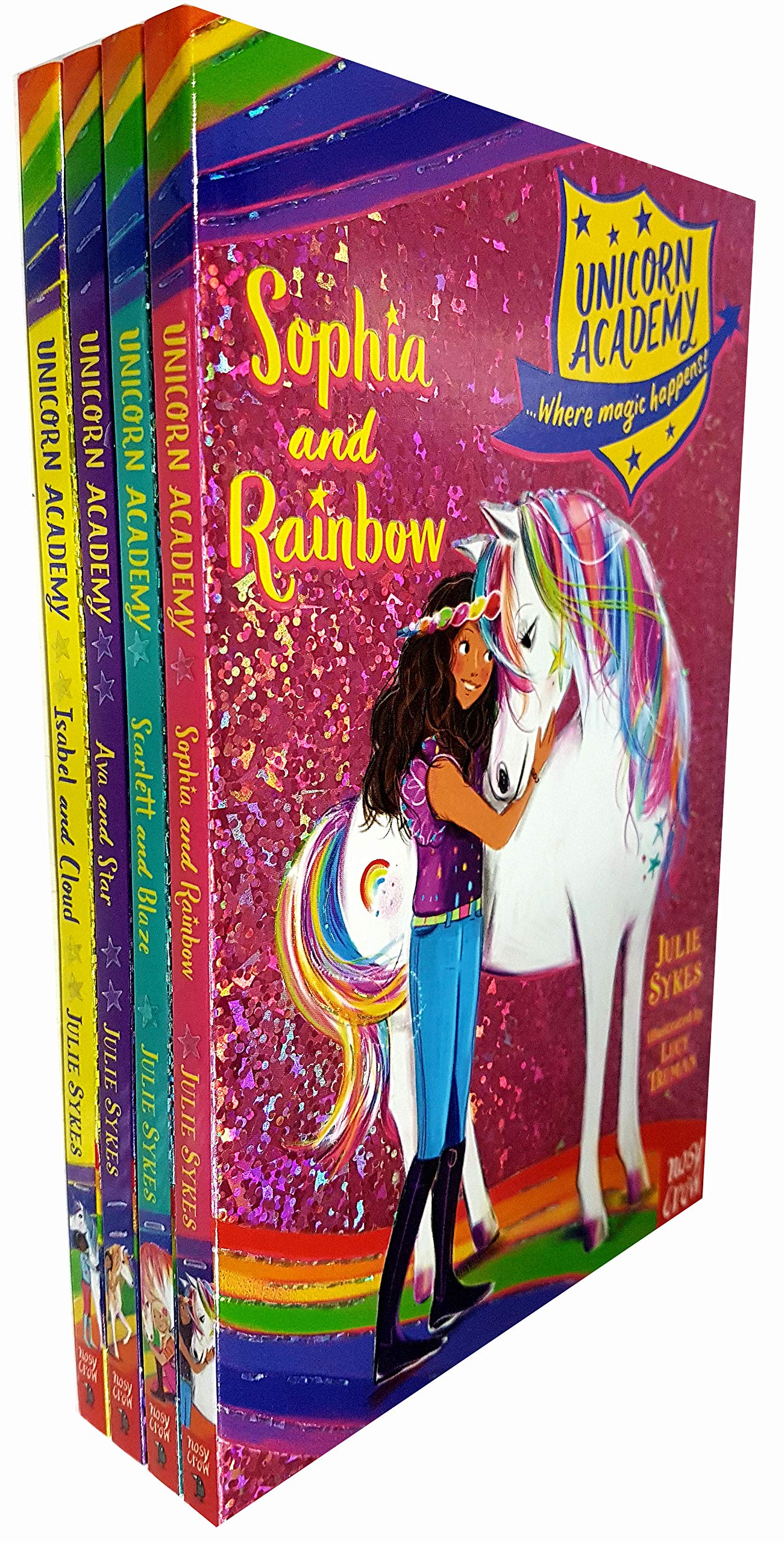 Unicorn Academy Where Magic Happens 4 Books Collection Set by Julie Sykes Paperback - Lets Buy Books